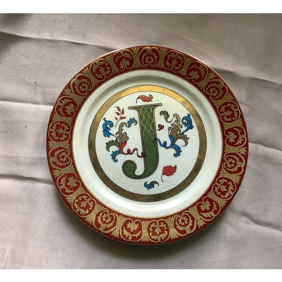 8" HOME INTERIORS CHRISTMAS PLATES "J-O-Y" DECOR Set Of 3 - Picture 2 of 4
